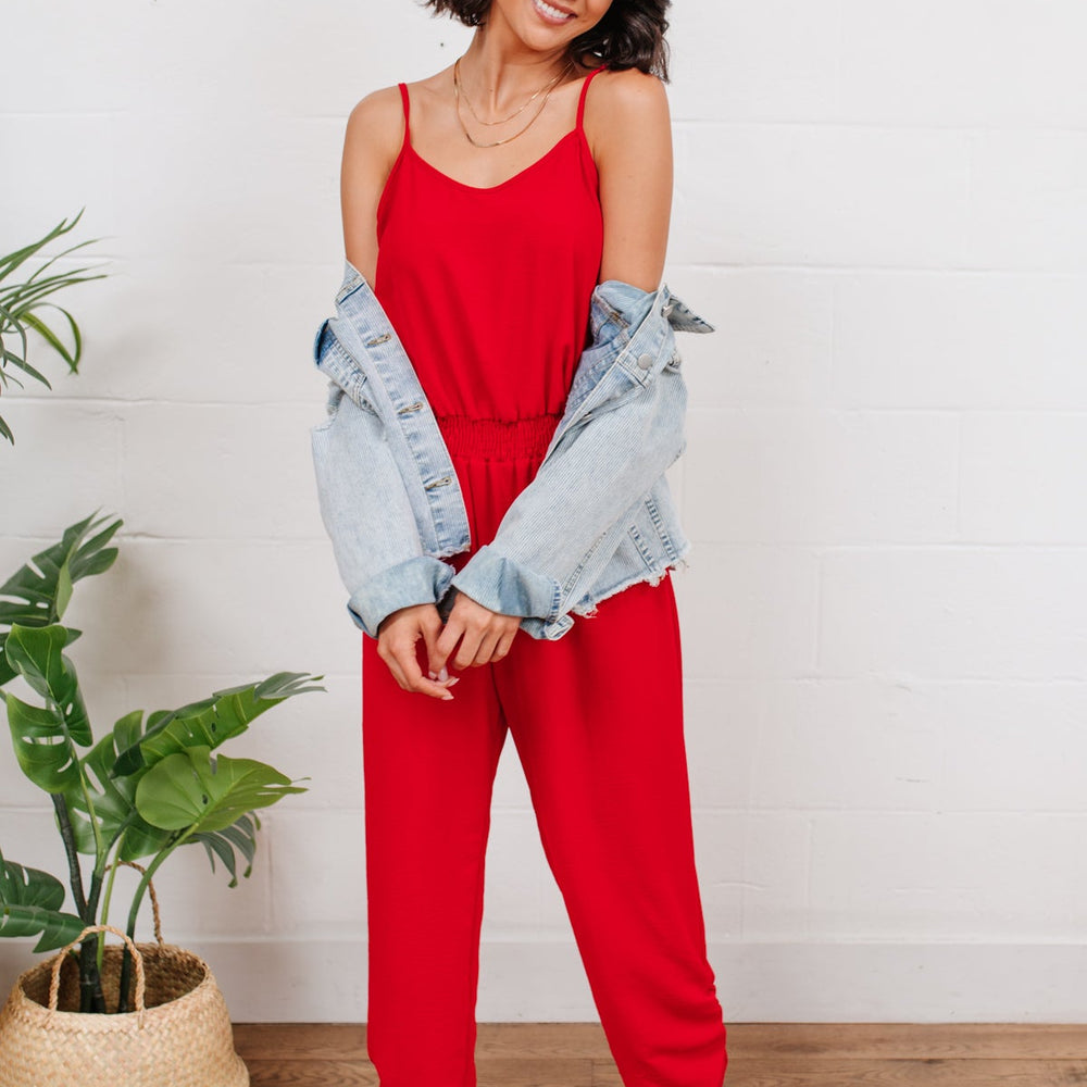 
                      
                        Livin' The Dream Jumpsuit in Red
                      
                    