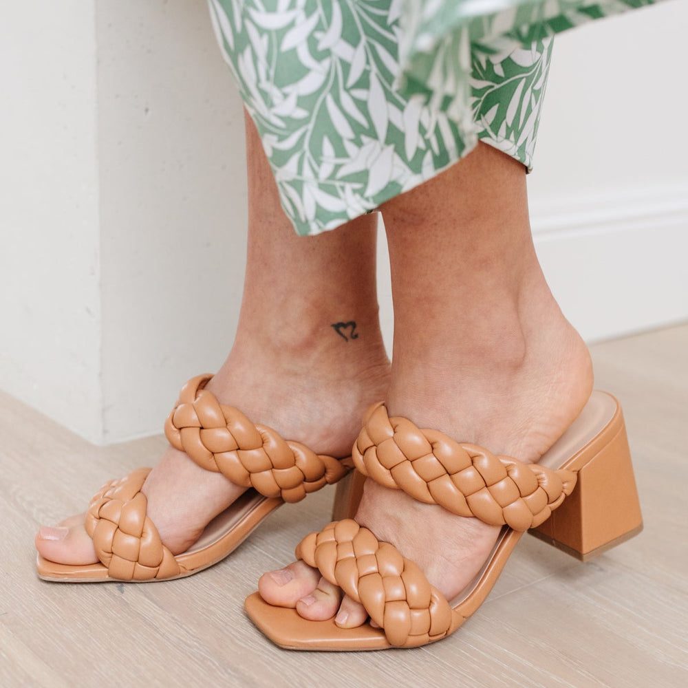 
                      
                        Maya Braided Heels in Tan
                      
                    