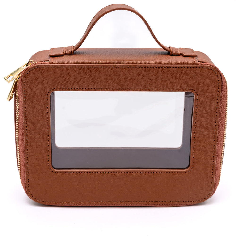 
                      
                        PU Leather Travel Cosmetic Case in Camel
                      
                    