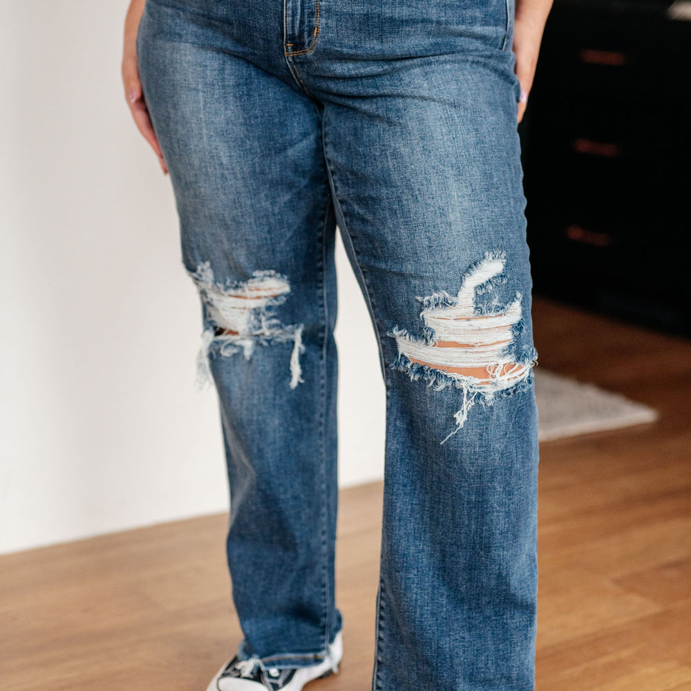 
                      
                        Rose High Rise 90's Straight Jeans in Dark Wash
                      
                    