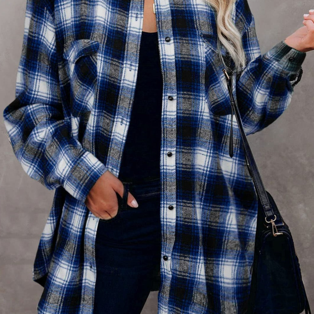 
                      
                        Full Size Plaid Collared Neck Long Sleeve Shirt
                      
                    