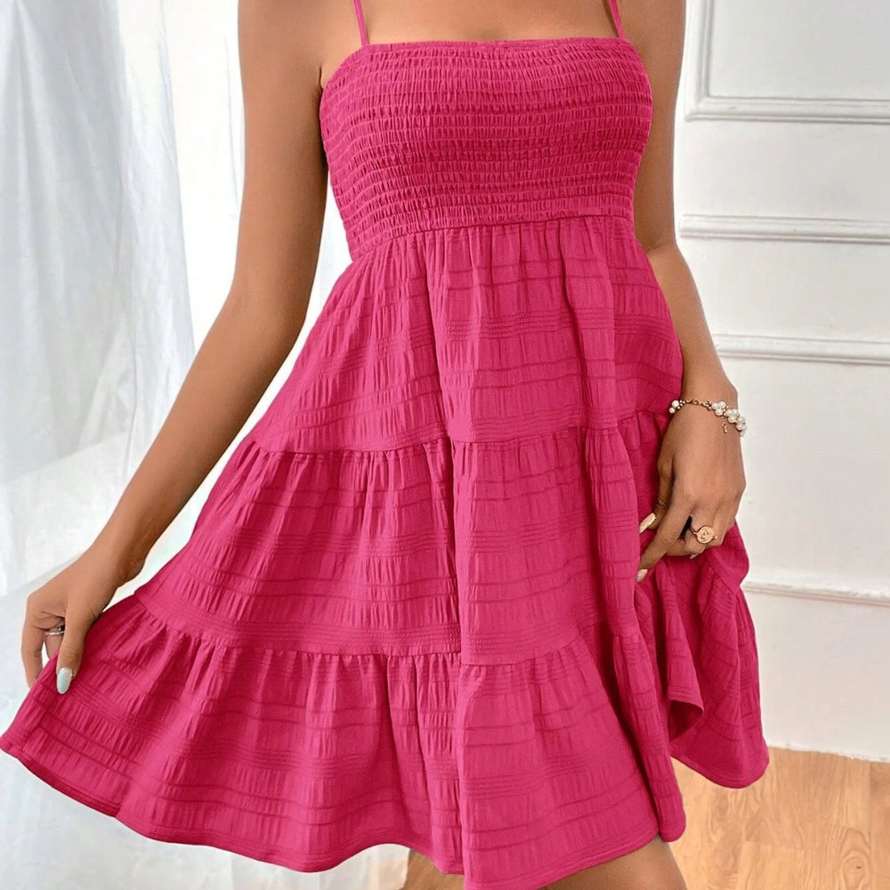 
                      
                        Tiered Smocked Square Neck Cami Dress
                      
                    