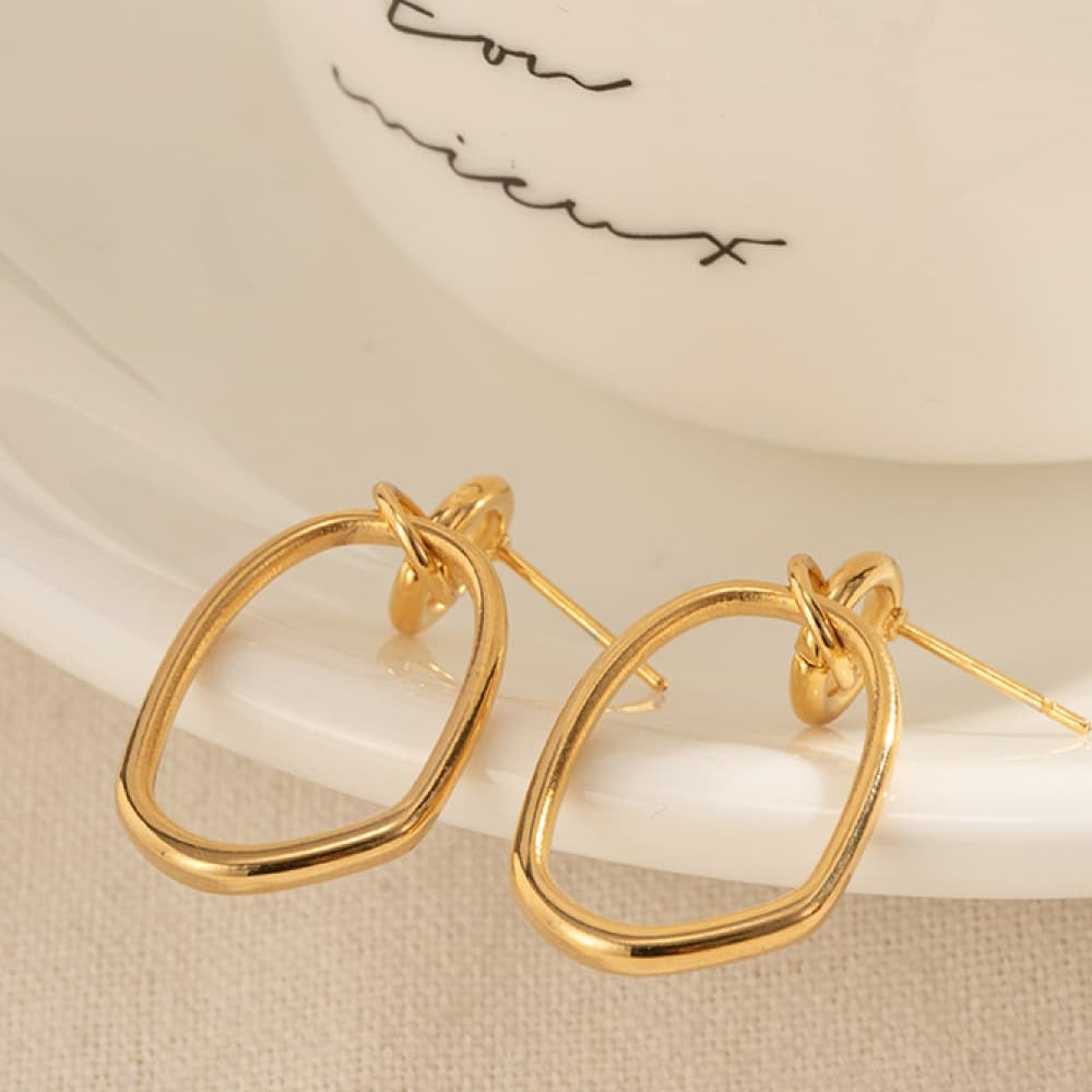 18K Gold-Plated Dangle Earrings