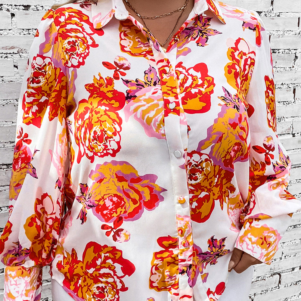 
                      
                        Plus Size Printed Long Sleeve Shirt
                      
                    