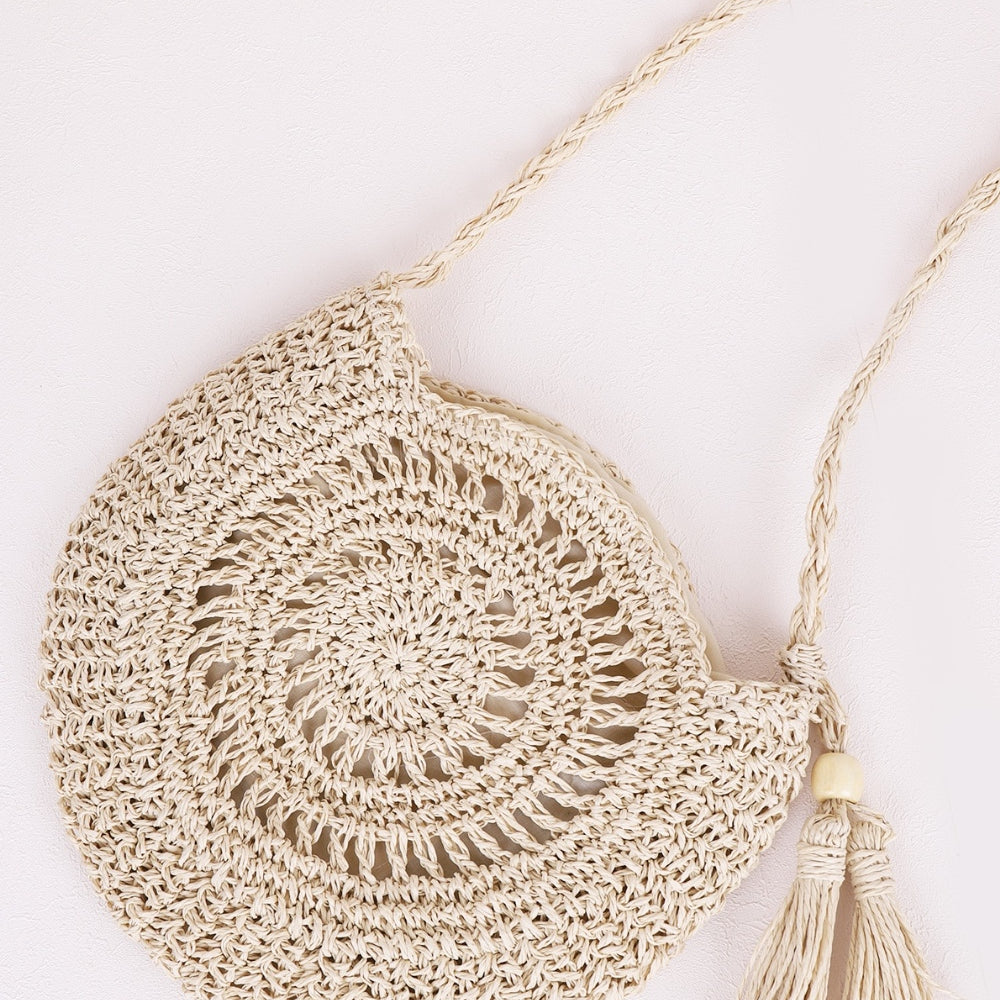 
                      
                        Tassel Straw Braided Strap Shoulder Bag
                      
                    