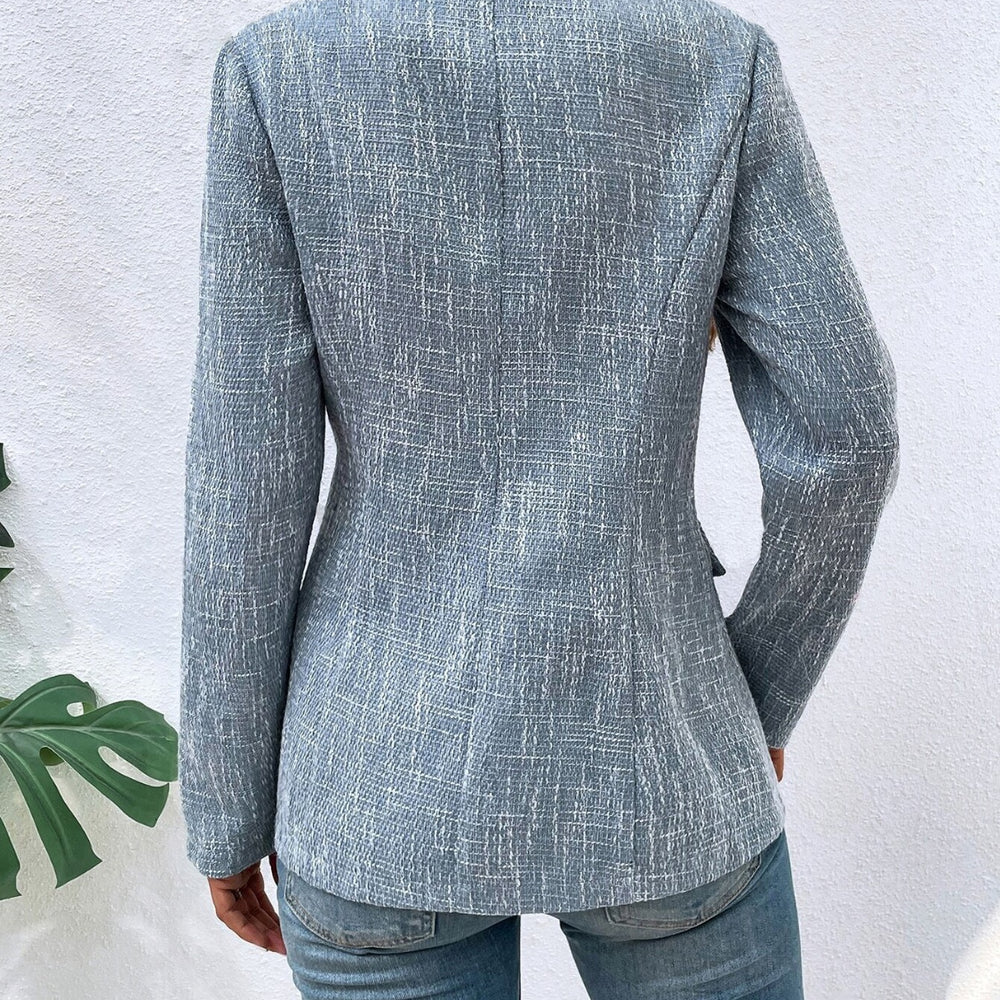 
                      
                        Lapel Collar Long Sleeve Blazer with Pockets
                      
                    