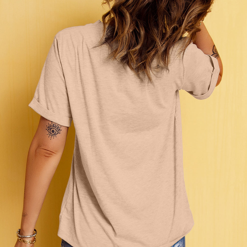 
                      
                        Bow Graphic Round Neck Short Sleeve T-Shirt
                      
                    