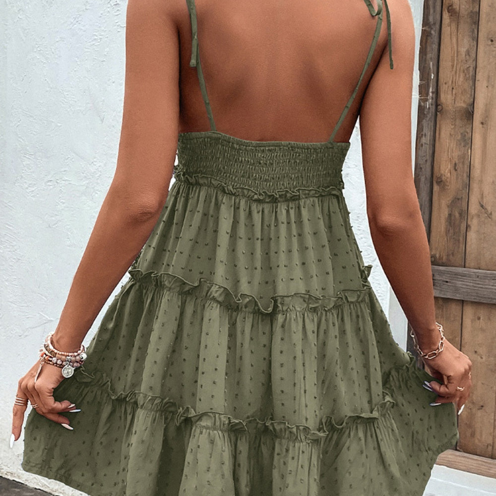 
                      
                        Frill Spaghetti Strap Tiered Dress
                      
                    