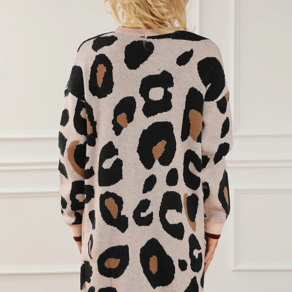 
                      
                        Leopard Open Front Long Sleeve Cardigan
                      
                    