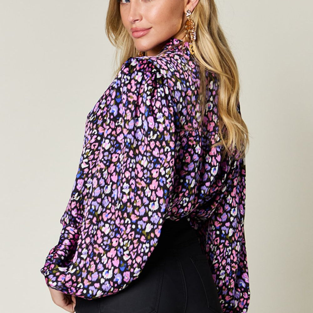 
                      
                        Double Take Full Size Printed Long Sleeve Blouse
                      
                    