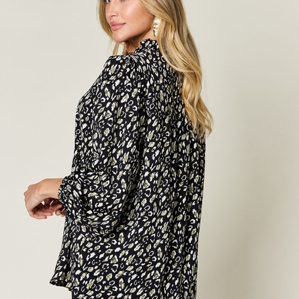 
                      
                        Double Take Full Size Leopard Long Sleeve Blouse
                      
                    