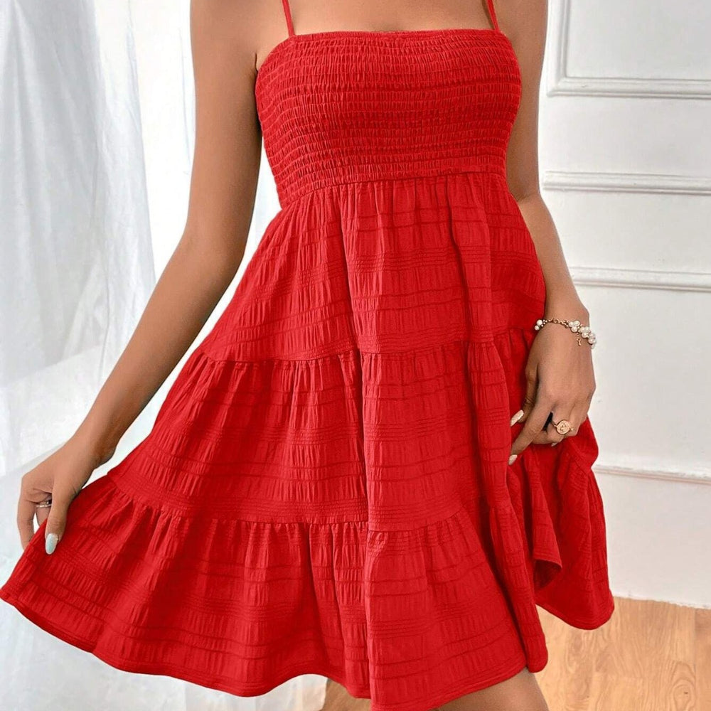 
                      
                        Tiered Smocked Square Neck Cami Dress
                      
                    