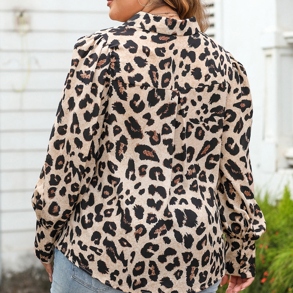 
                      
                        Plus Size Printed Long Sleeve Shirt
                      
                    