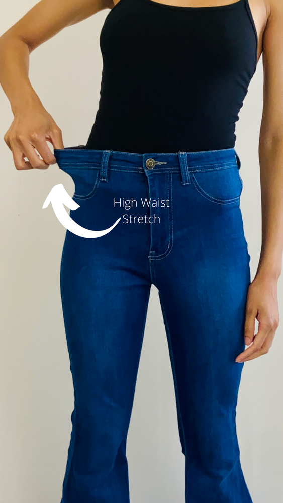 Super Stretch High Waist Bell Bottom Jeans