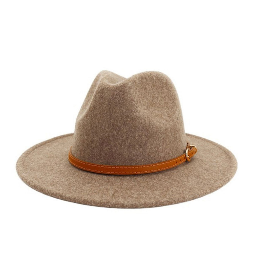 
                  
                    Light Khaki Felt Fedora Hat
                  
                