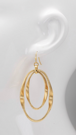 gold dangled earrings