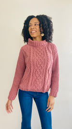 Chunky Knit Sweater (Mauve)