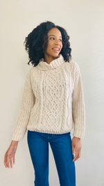 Chunky Knit Sweater (Soft White)