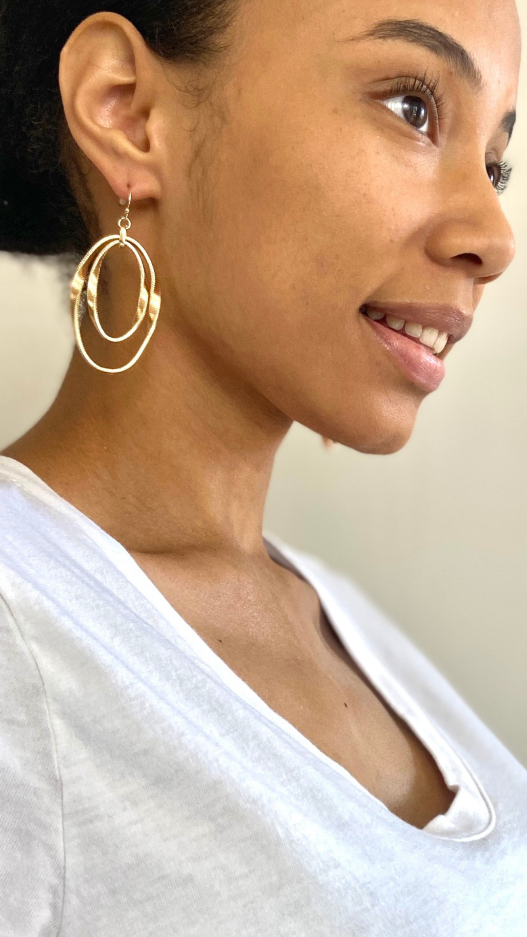 Gold Dangled Drop Earrings