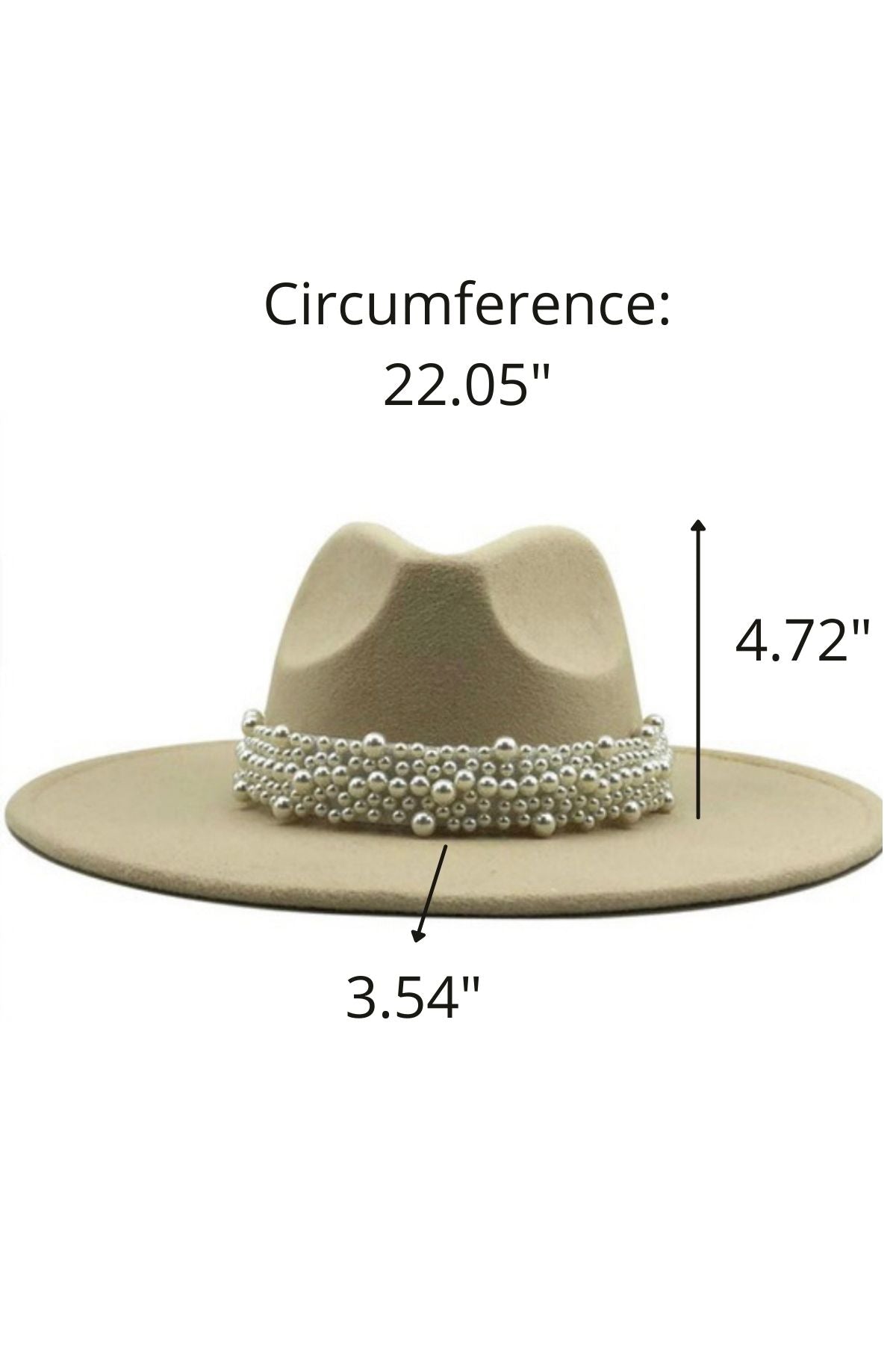 Wide Brim Fedora Hats With Pearls