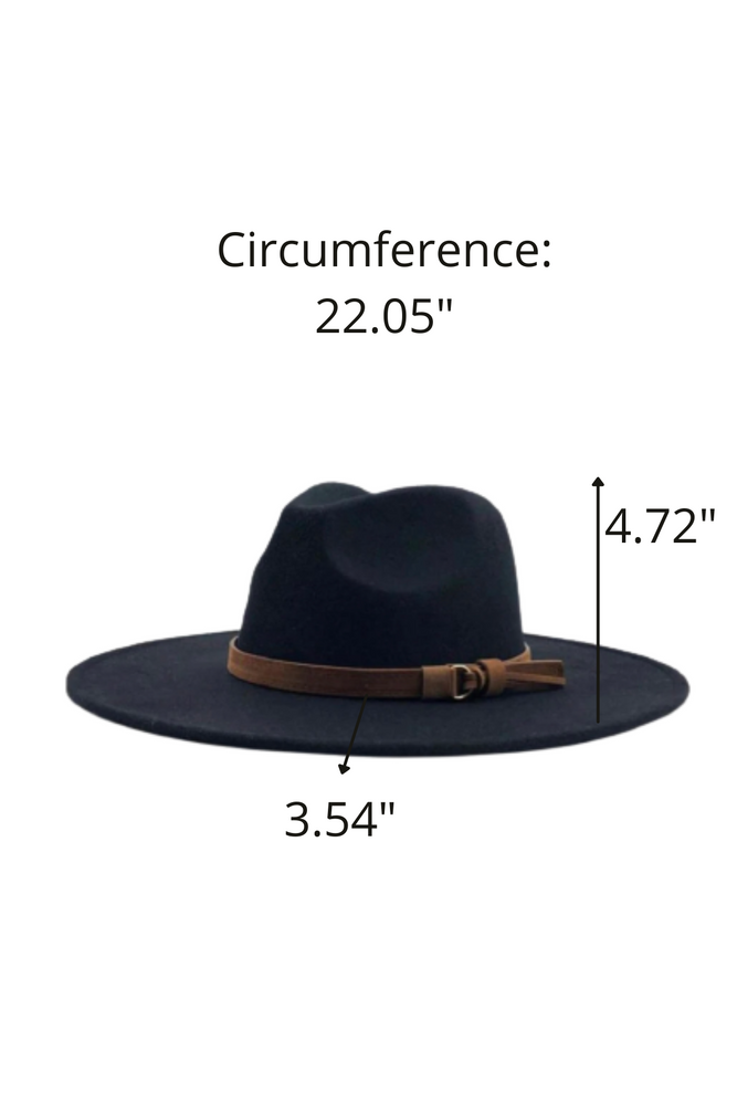 Fedora hat size chart 2025