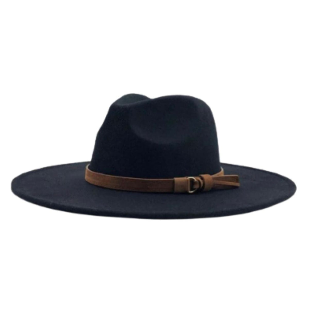 black wide brim hat womens