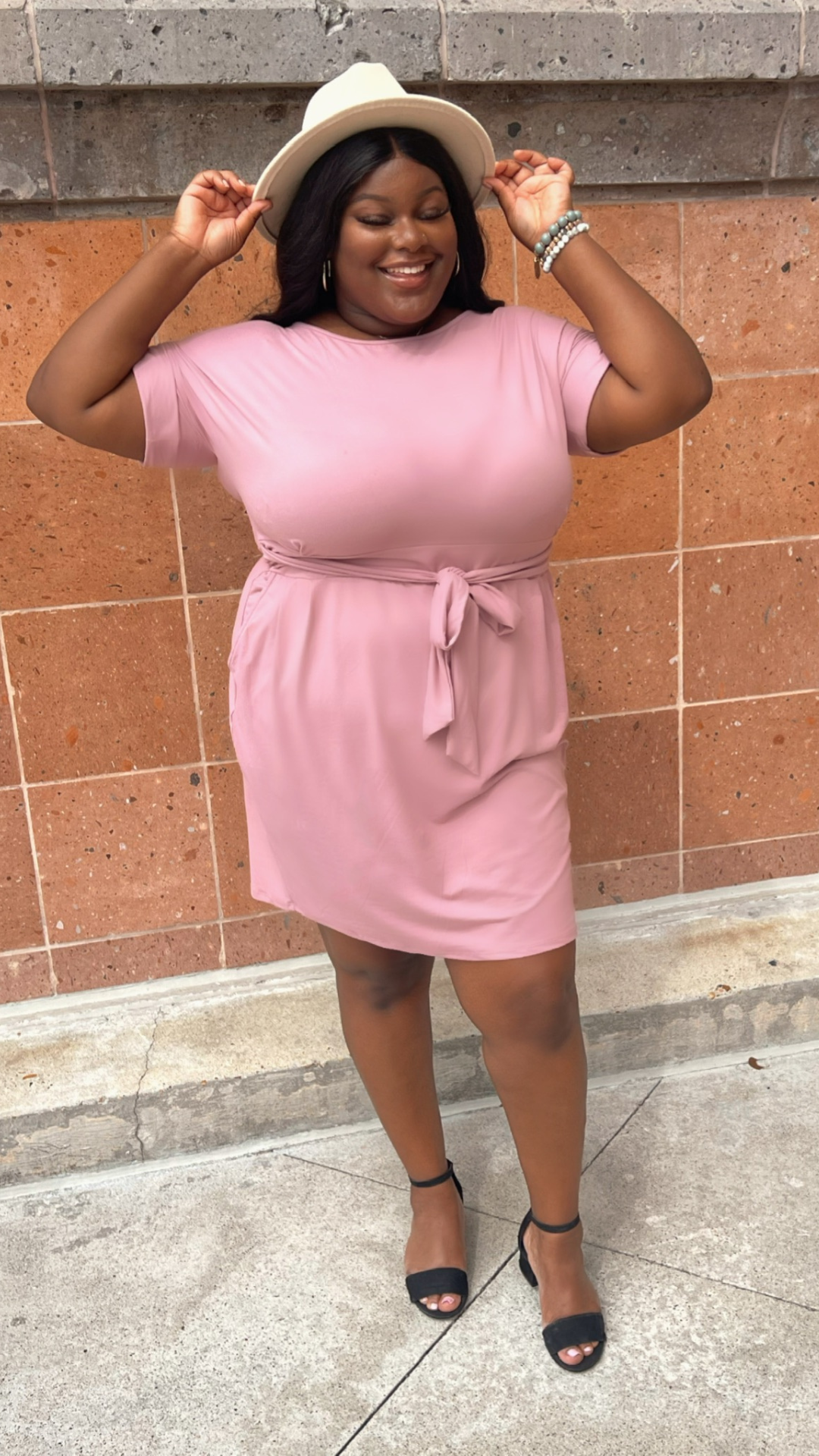 Plus size rose pink dress deals