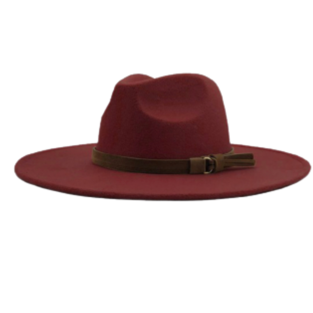 Burgundy fedora women