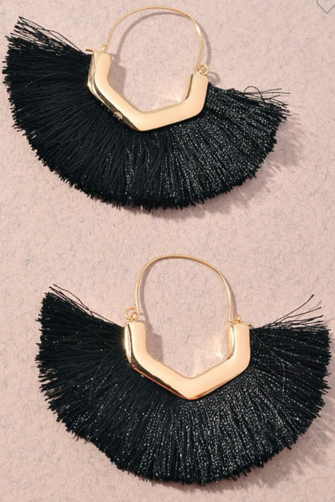 Feeling Fabulous Earrings | Black - Fabuluxe Boutique