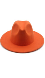 Orange Fedora Hat - Fabuluxe Boutique