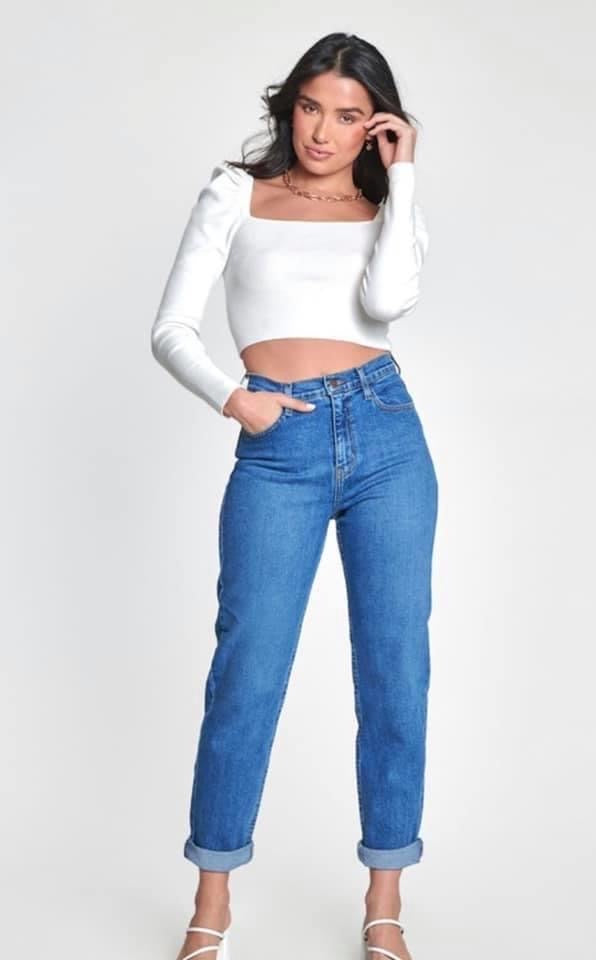High Rise Mom Jeans (up to 2XL) - Fabuluxe Boutique